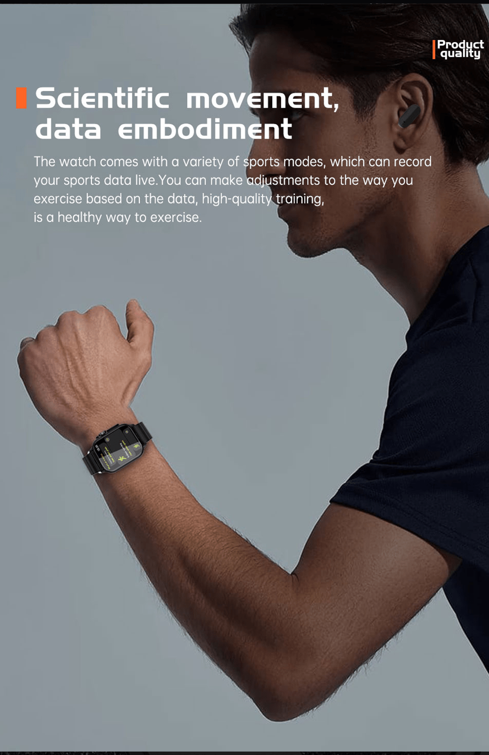 ساعة Hepu™ الذكية 2 في 1 | جهاز تتبع اللياقة البدنية، مكالمات بلوتوث، ومراقبة الصحة